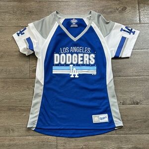 Majestic Dodgers Blue and Gray Fan Jersey
